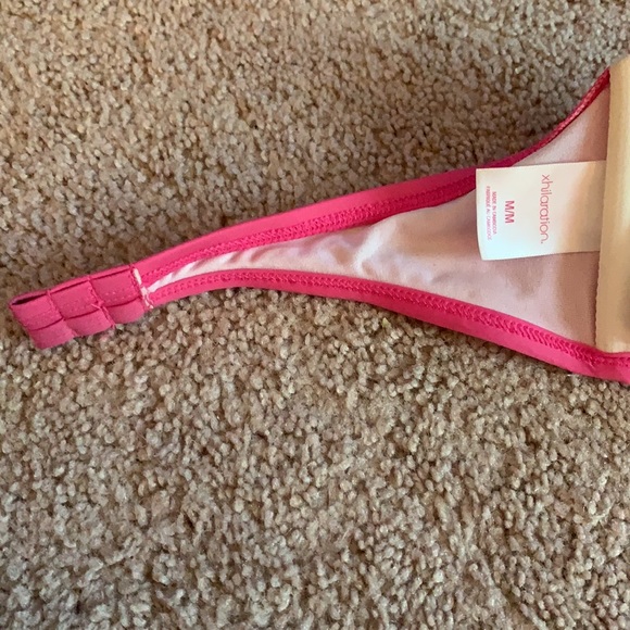 Pink Ruched Strapless Bikini Top - Picture 4 of 9